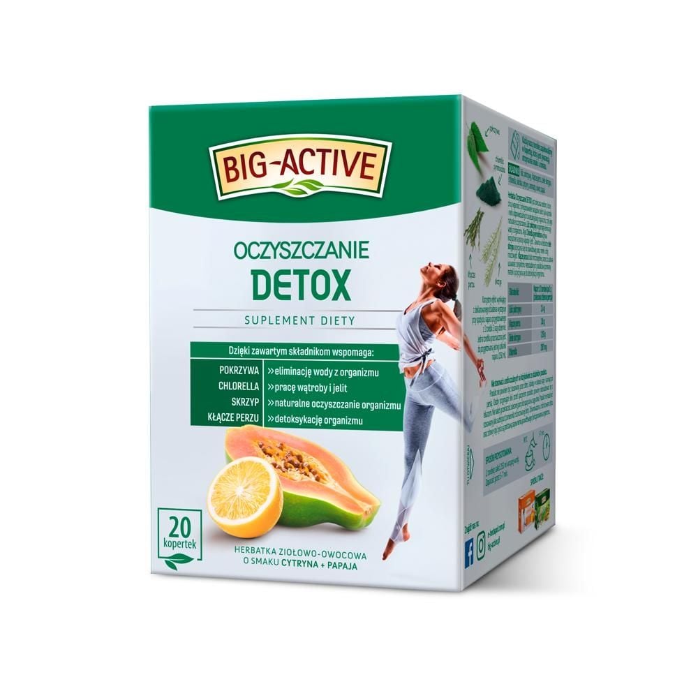 Big-Active Detox oczyszczanie Herbatka ziołowo-owocowa 40 g (20 x 2 g)