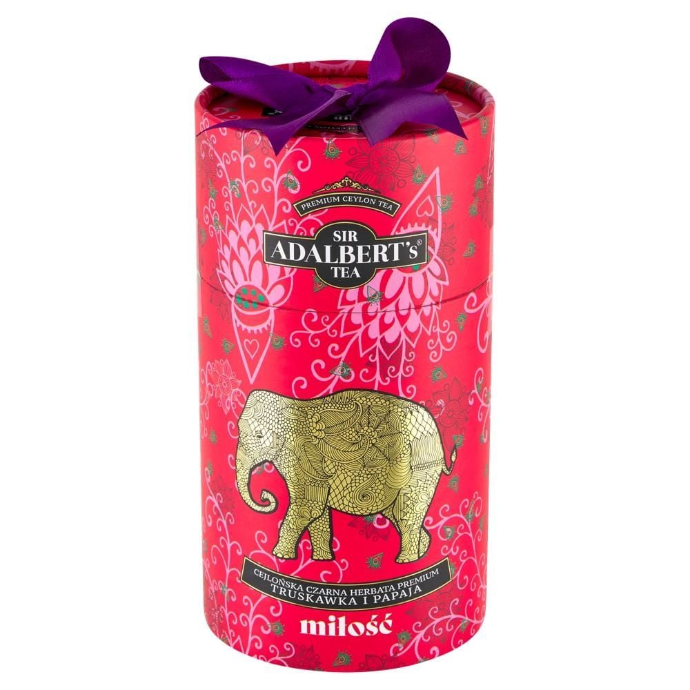 Adalbert's Tea Cejlońska czarna herbata premium truskawka i papaja 80 g