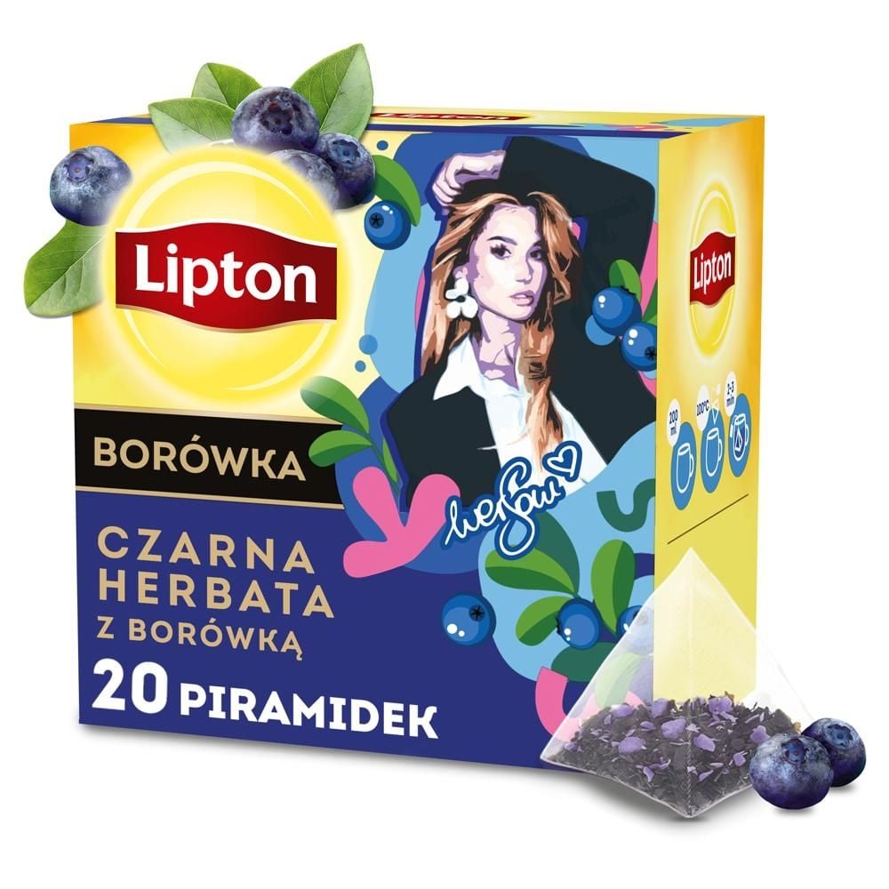 Lipton Czarna herbata z borówką 34 g (20 torebek)
