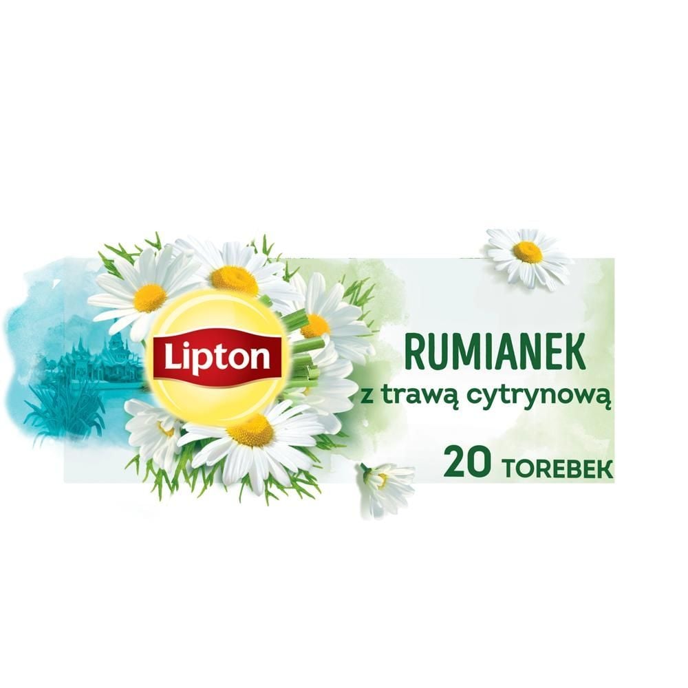 Lipton Herbatka ziołowa rumianek z trawą cytrynową 20 g (20 torebek)