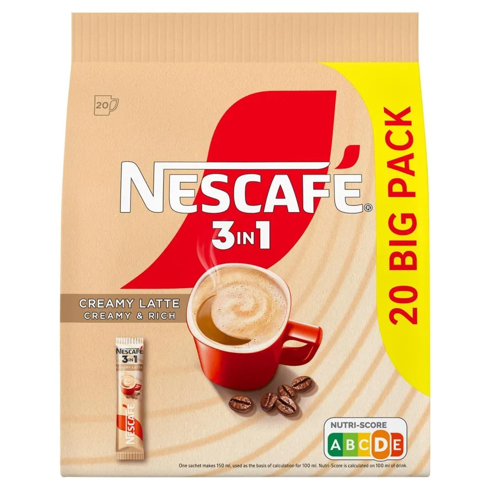 Nescafé 3in1 Creamy Latte Rozpuszczalny napój kawowy 300 g (20 x 15 g)