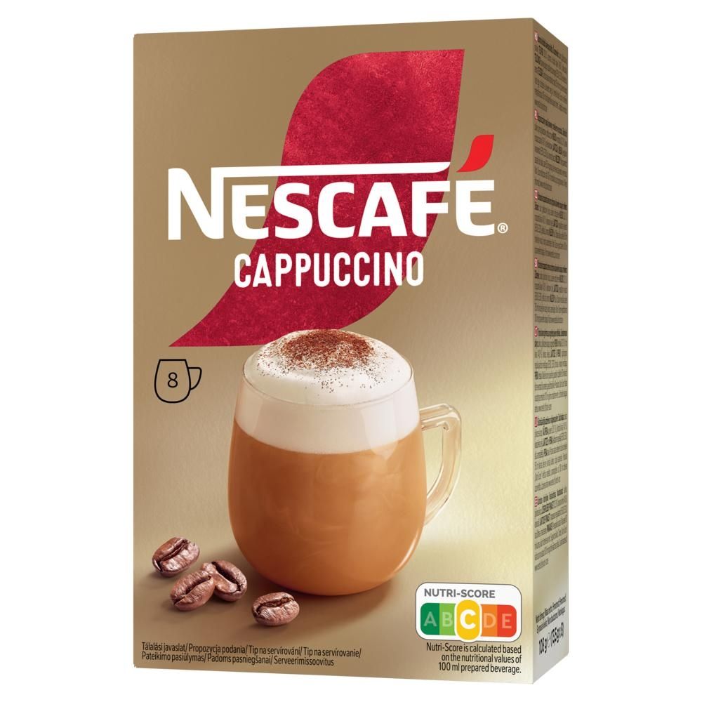 Nescafé Rozpuszczalny napój kawowy cappuccino 108 g (8 x 13,5 g)