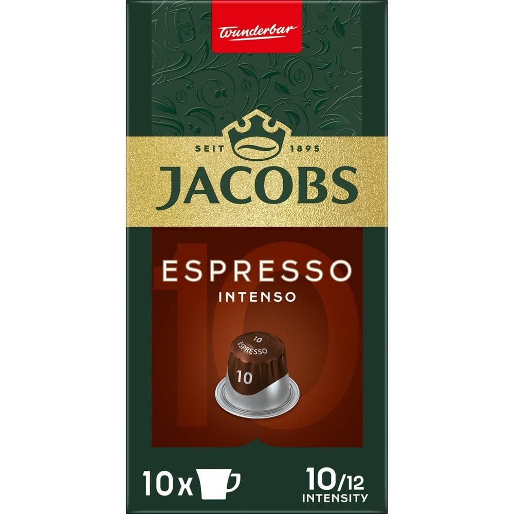 Jacobs Espresso Intenso Kawa mielona w kapsułkach 52 g (10 sztuk)