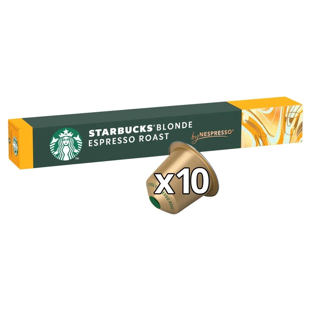 Starbucks by Nespresso Blonde Espresso Kawa w kapsułkach do Nespresso 53 g (10 sztuk)