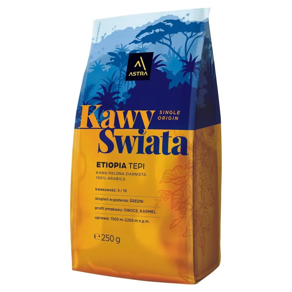 Astra Kawy Świata Etiopia Limu Kawa palona ziarnista 250 g