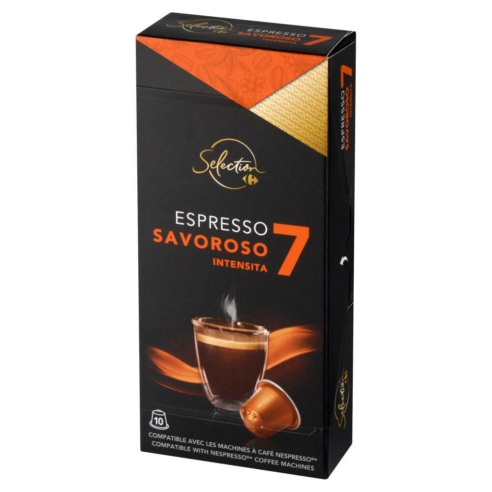 Carrefour Selection Espresso Savoroso Kapsułki z kawą mieloną 52 g (10 sztuk)