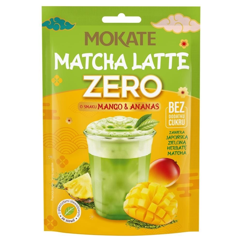 Mokate Matcha latte zero o smaku mango & ananas 20 g