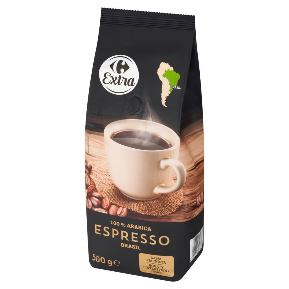 Carrefour Extra Espresso Brasil Kawa ziarnista 500 g