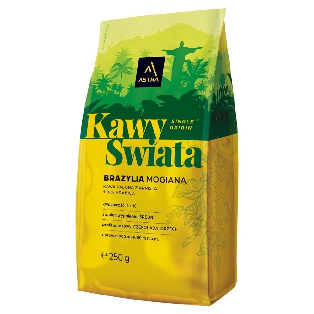 Astra Kawy Świata Brazylia Mogiana Kawa palona ziarnista 250 g