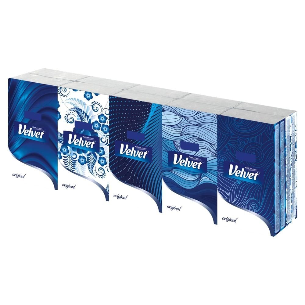 Velvet Original Chusteczki higieniczne 10 x 10 sztuk