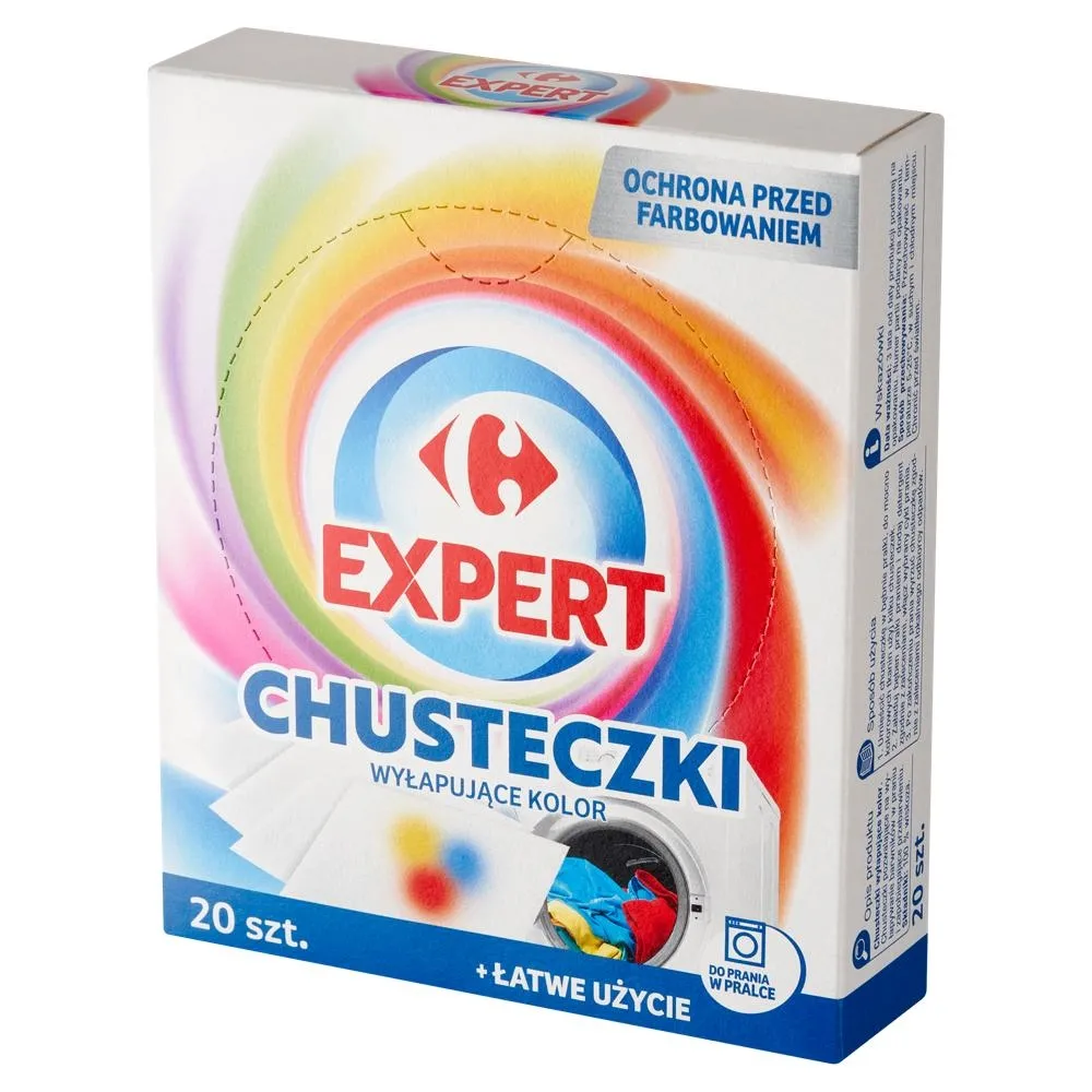 Carrefour Expert Chusteczki wyłapujące kolor 20 sztuk