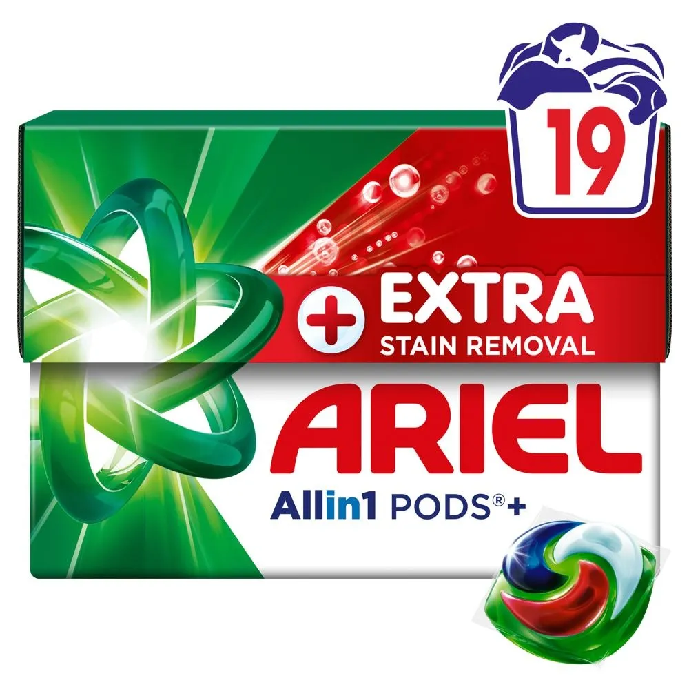 Ariel Allin1 PODS + Dodatkowa Moc Usuwania Plam Kapsułki Do Prania, 19 Prań