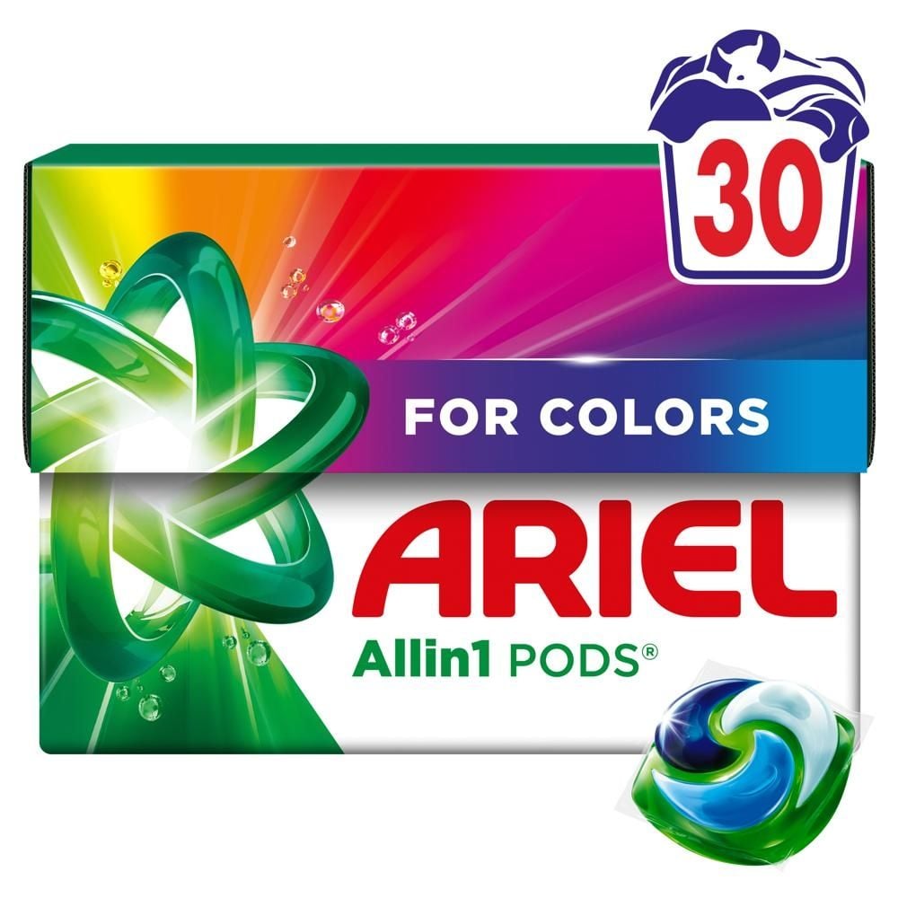 Ariel Allin1 PODS Kapsułki Do Prania Do Kolorowych Tkanin, 30 Prań
