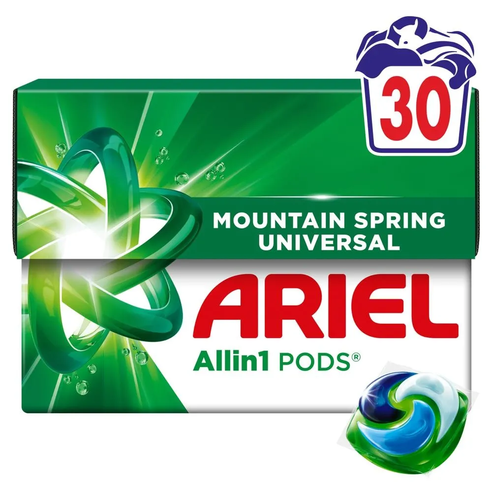 Ariel Allin1 PODS Mountain Spring Universal Kapsułki Do Prania, 30 Prań