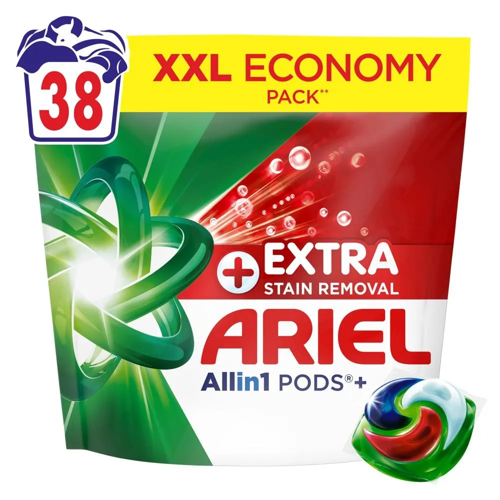 Ariel Allin1 PODS + Dodatkowa Moc Usuwania Plam Kapsułki Do Prania, 38 Prań