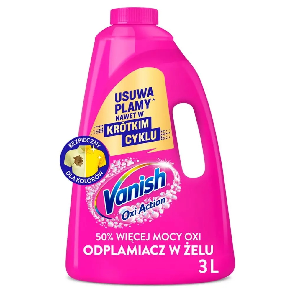 Vanish Oxi Action Pink Odplamiacz do tkanin w żelu 3 l