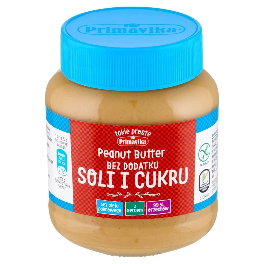 Primavika Pasta orzechowa bez dodatku soli i cukru 350 g