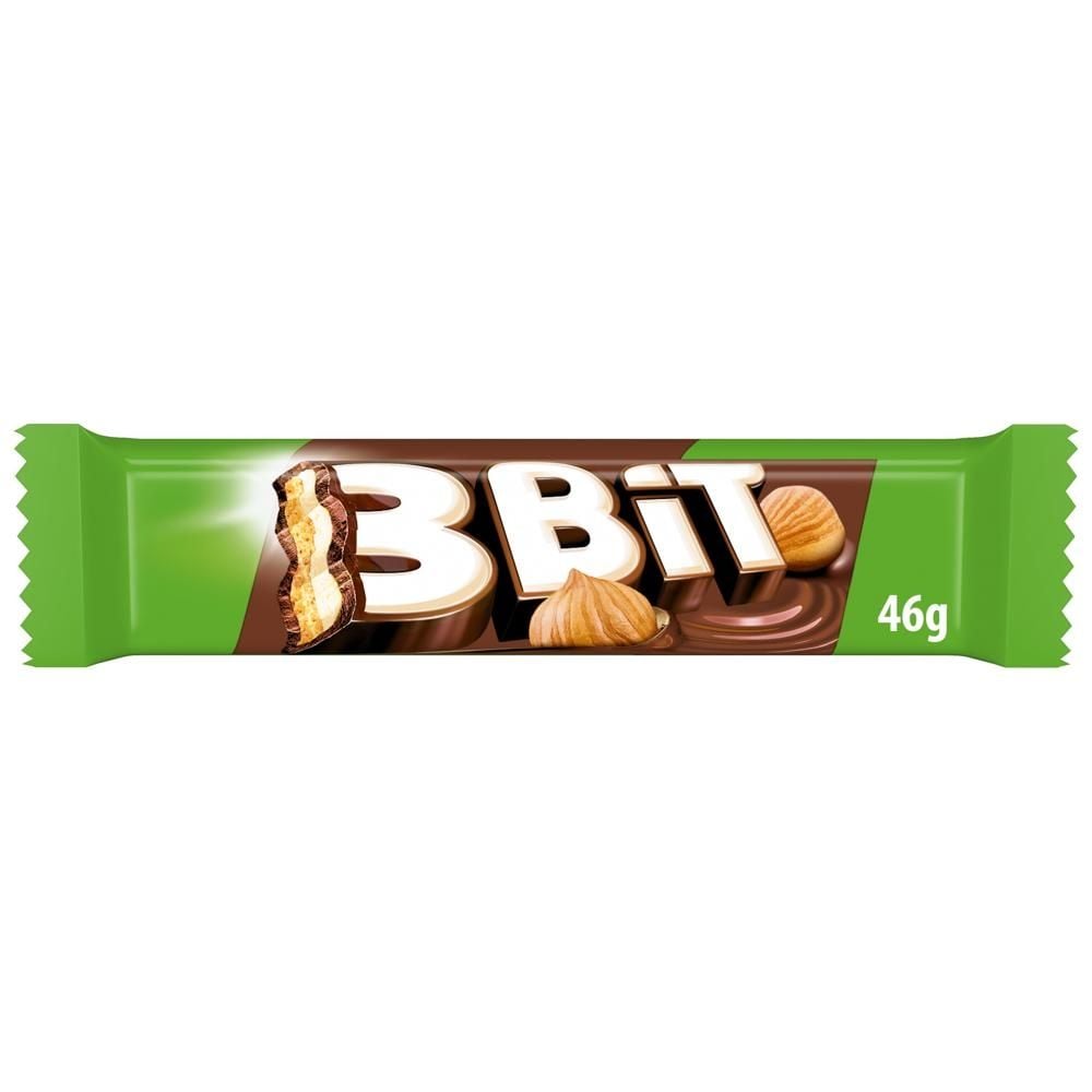 3Bit Baton w czekoladzie mlecznej z nadzieniem o smaku orzechowym i herbatnikiem 46 g