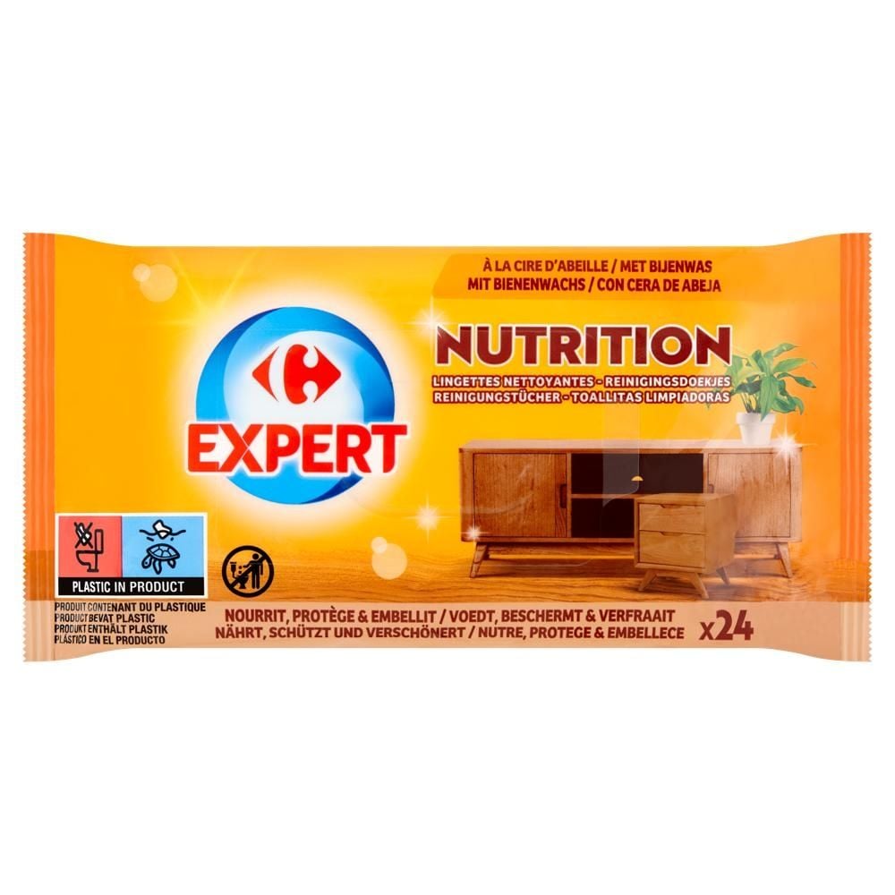 Carrefour Expert Nutrition Chusteczki oczyszczające 24 sztuki