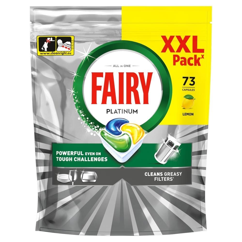Fairy Platinum Tabletki Do Zmywarki, Cytryna,  73 Kapsułki