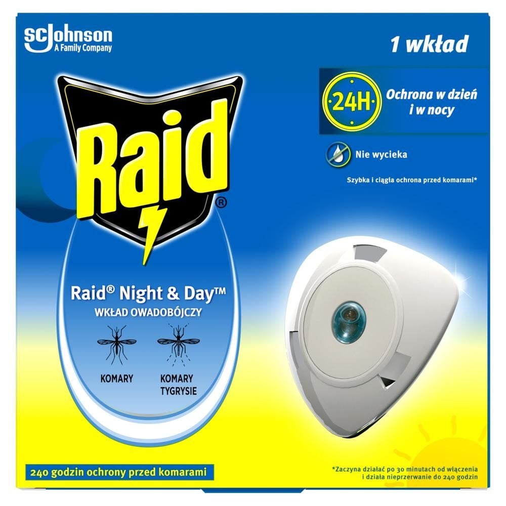 Raid Night & Day Wkład owadobójczy 2,29 g