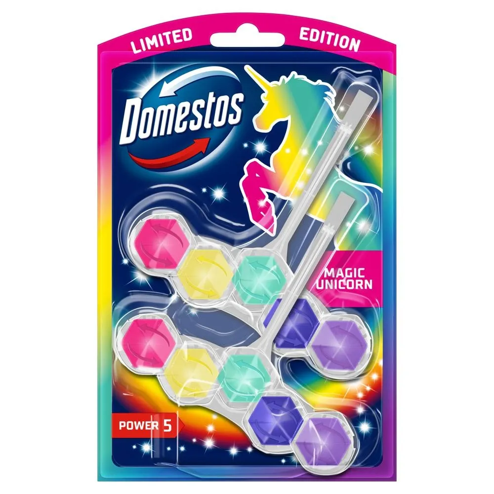 Domestos Power 5 Magic Unicorn Kostka toaletowa 2 x 50 g