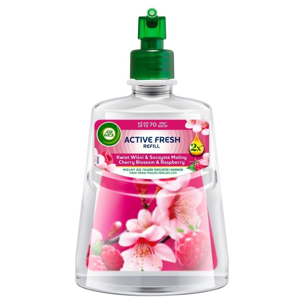 Air Wick Active Fresh Wkład zapachowy kwiat wiśni & soczyste maliny 228 ml