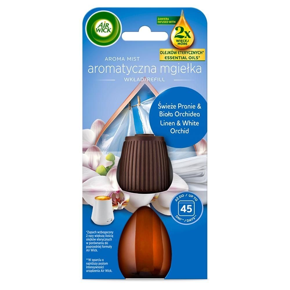 Air Wick Aromatyczna mgiełka wkład świeże pranie & biała orchidea 20 ml
