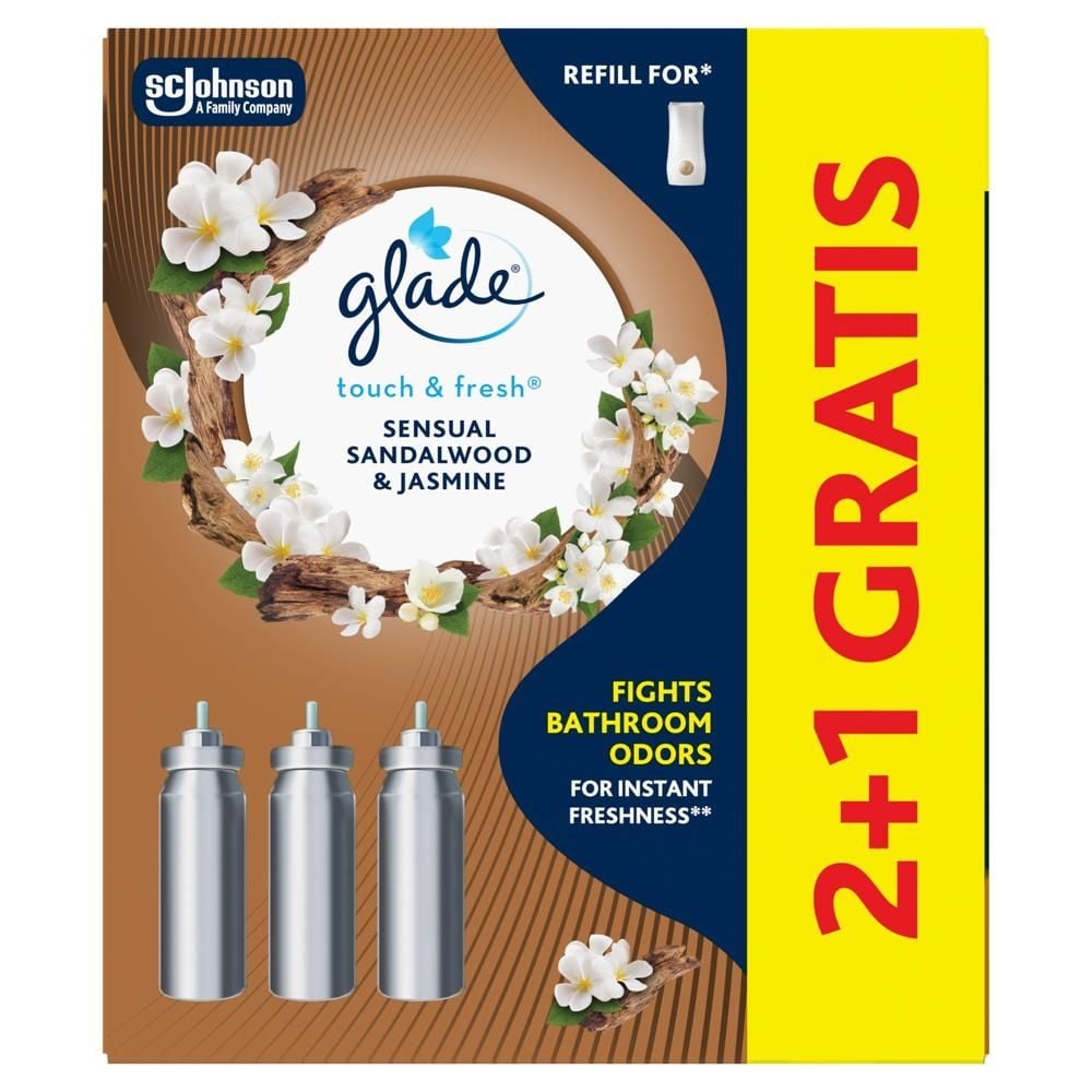 Glade Touch & Fresh Sensual Sandalwood & Jasmine Zapas do odświeżacza powietrza 30 ml (3 x 10 ml)