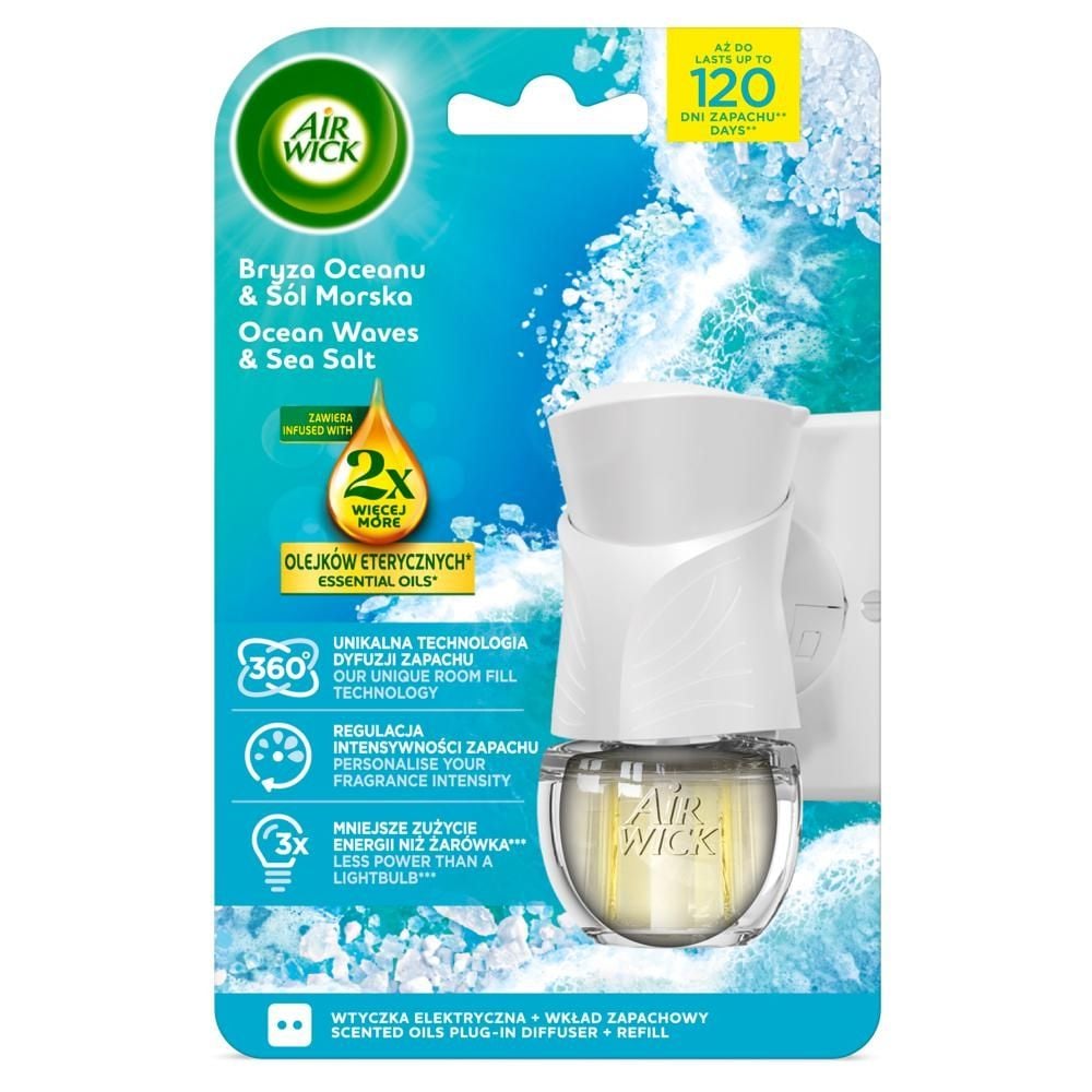 Air Wick Wtyczka elektryczna i wkład zapachowy bryza oceanu & sól morska 19 ml