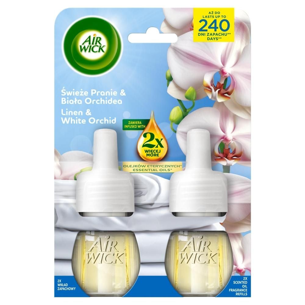 Air Wick Wkład zapachowy świeże pranie & biała orchidea 2 x 19 ml