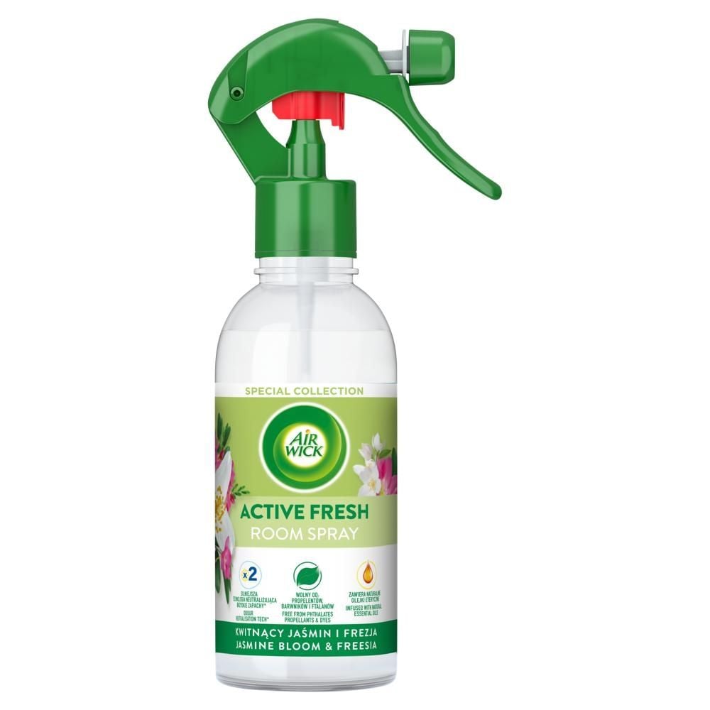Air Wick Active Fresh Odświeżacz powietrza w sprayu kwitnący jaśmin & frezja 237 ml