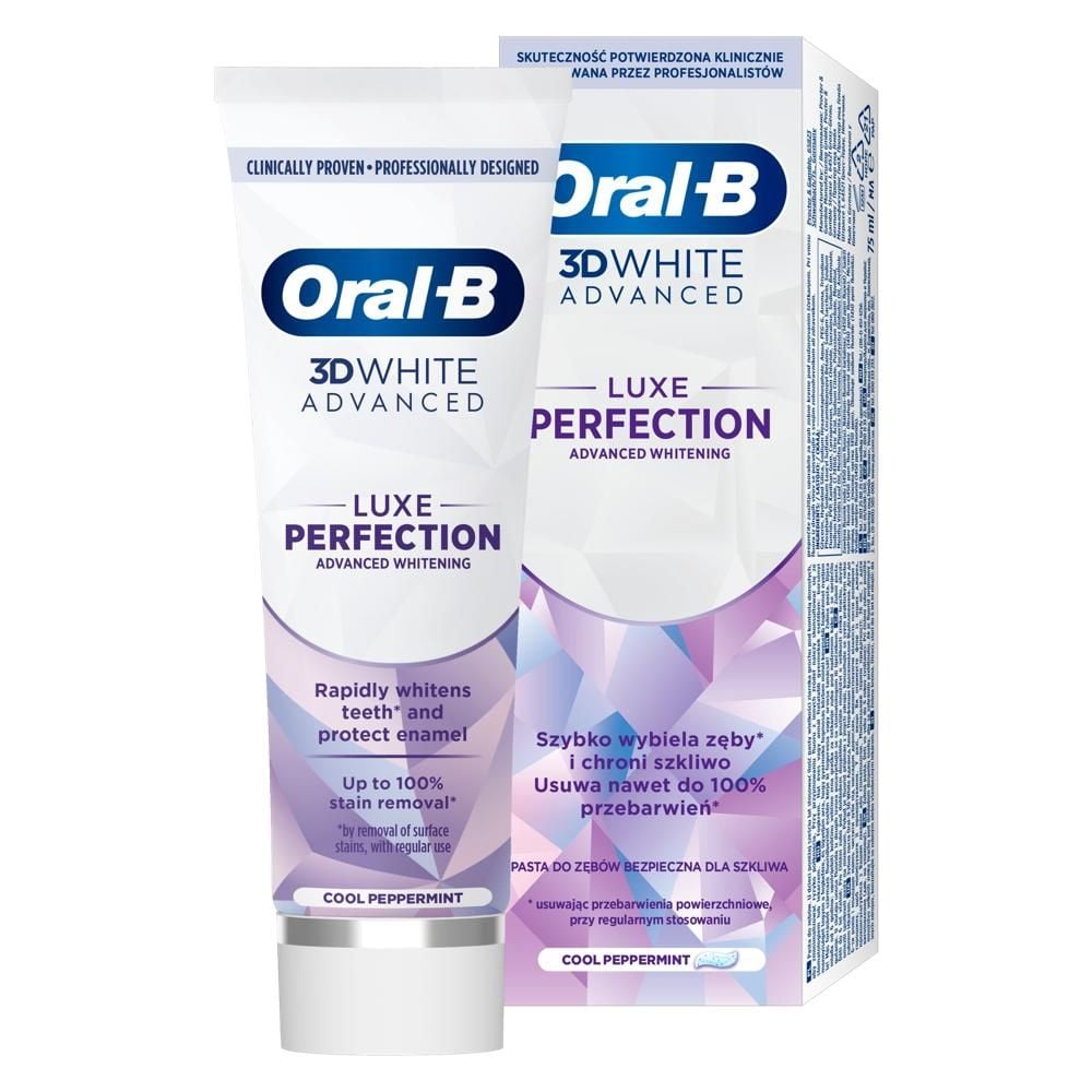 Oral-B 3D White Advanced Luxe Perfection Pasta Do Zębów, Orzeźwiająca mięta 75ml