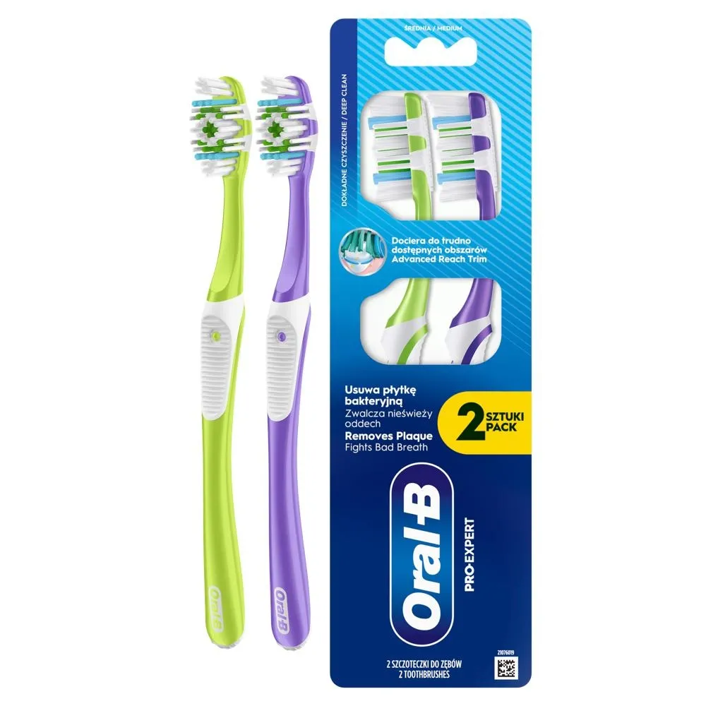 ORAL-B PRO-CLEAN Szczoteczka do zębów – usuwa płytkę bakteryjną – średnia, 2