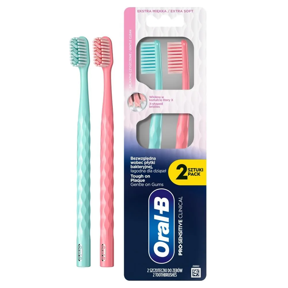 ORAL-B PRO-SENSI CLINICAL Szczoteczka do zębów, delikatne czyszczenie, miękka, 2