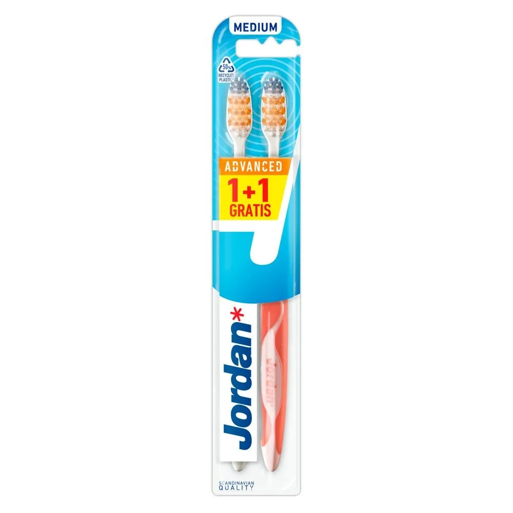JORDAN Advanced szczoteczka średnia 1+1gratis