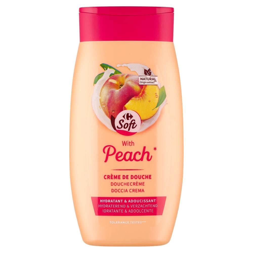 Carrefour Soft Krem pod prysznic z ekstraktem z brzoskwini 250 ml