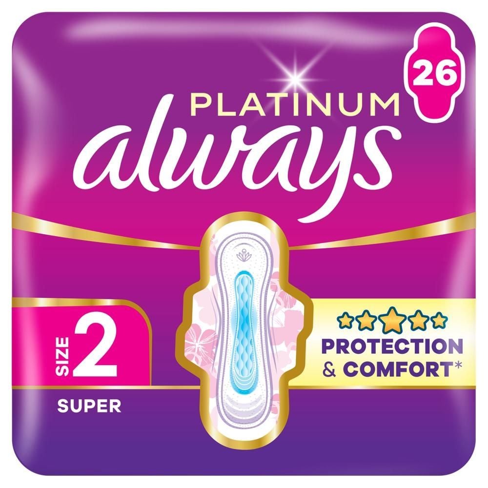 Always Platinum Podpaski Super (Rozmiar 2) 26 Sztuk