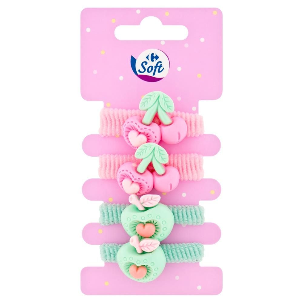 Carrefour Soft Frotki do włosów dekor 4 sztuki