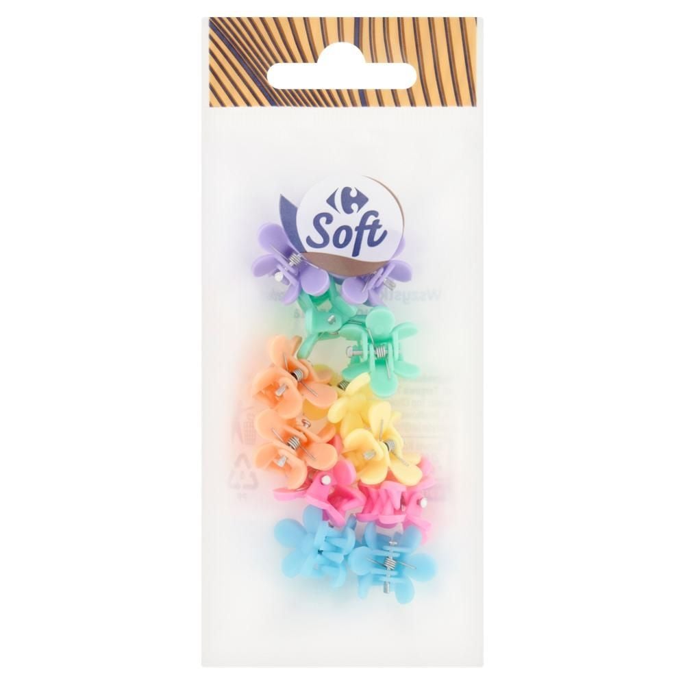 Carrefour Soft Spinki do włosów motylki 12 sztuk