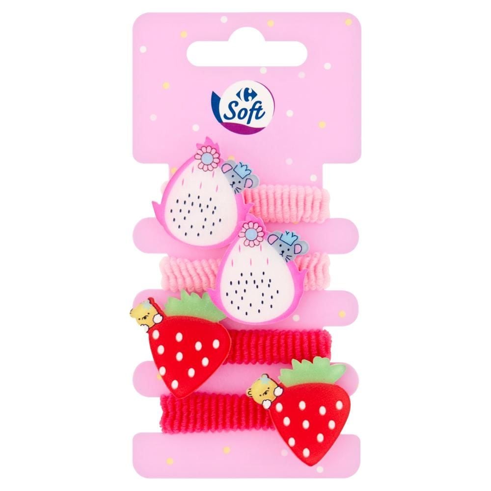 Carrefour Soft Frotki do włosów dekor 4 sztuki