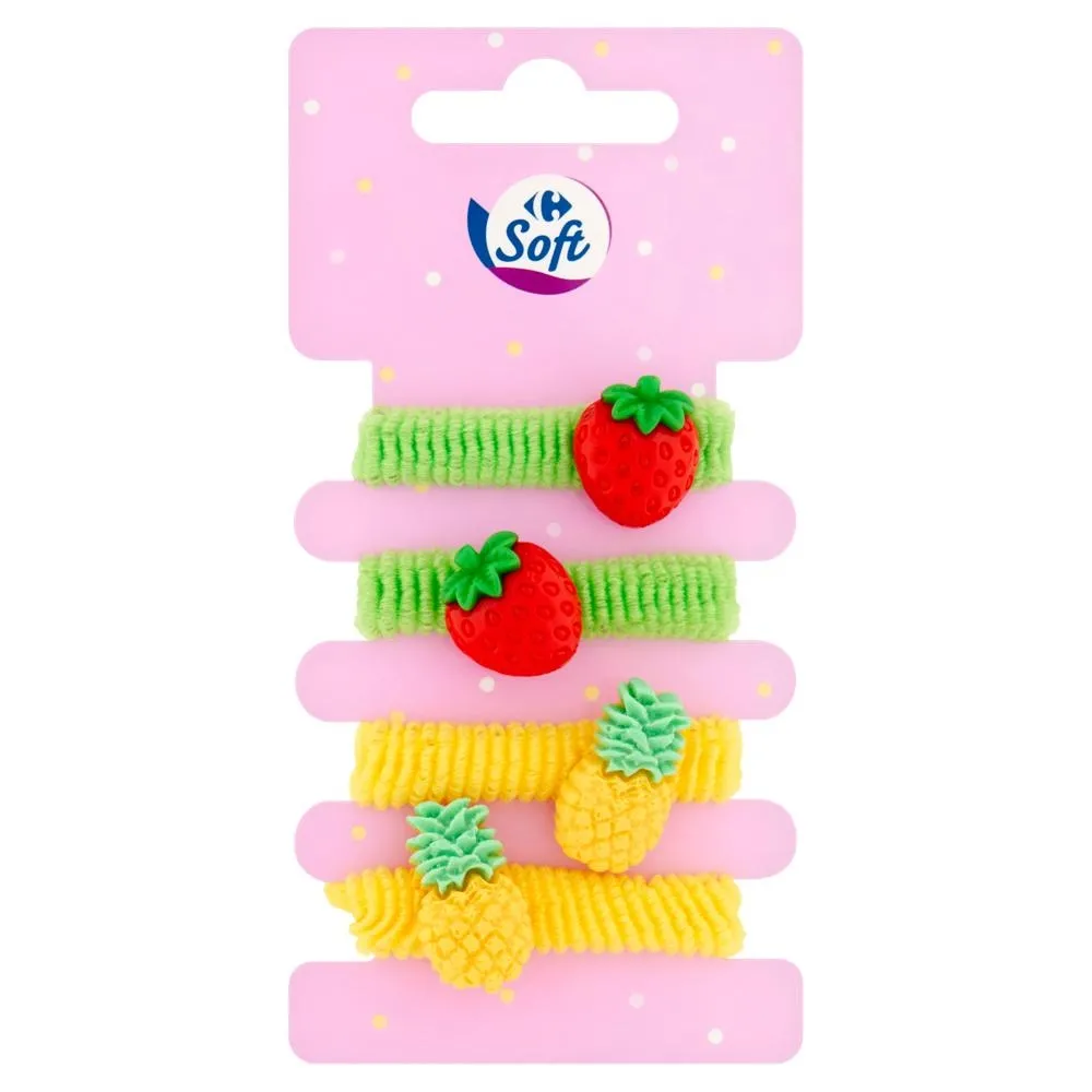 Carrefour Soft Frotki do włosów dekor 4 sztuki