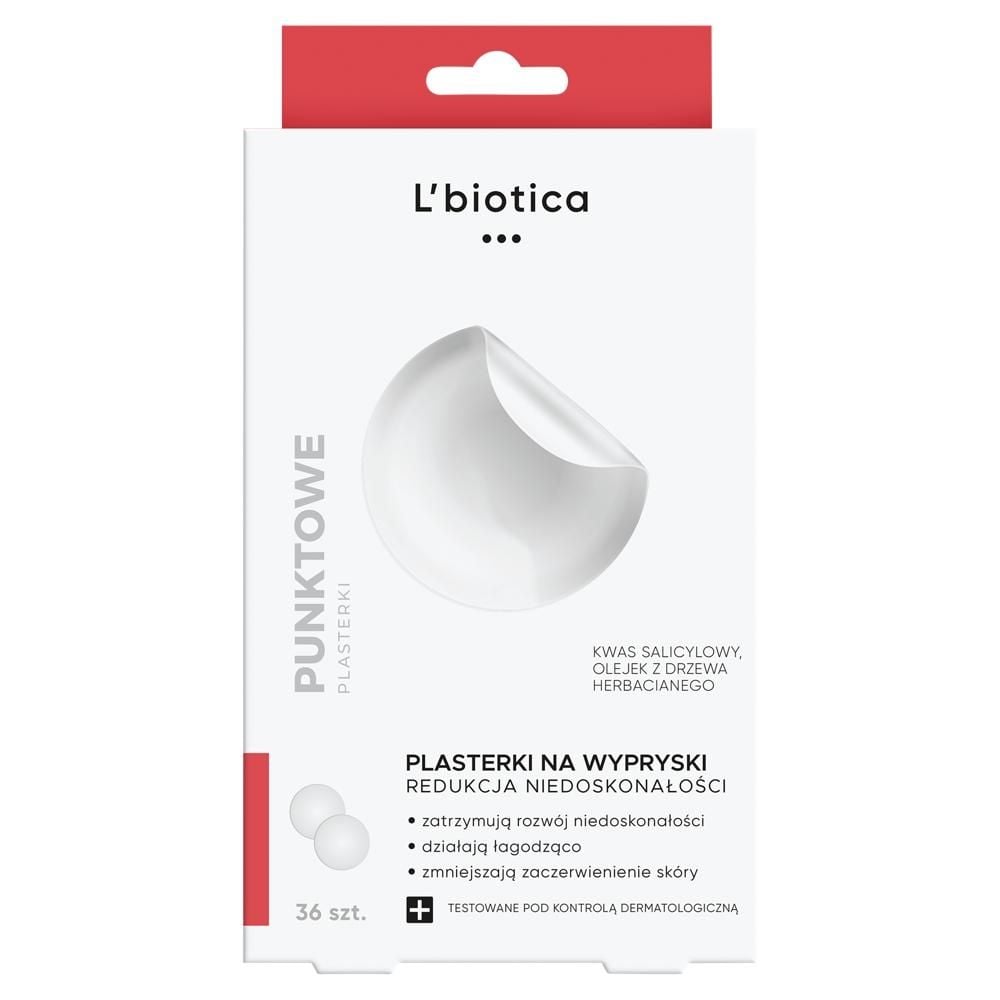 L'biotica Plasterki na wypryski redukcja niedoskonałości 36 sztuk