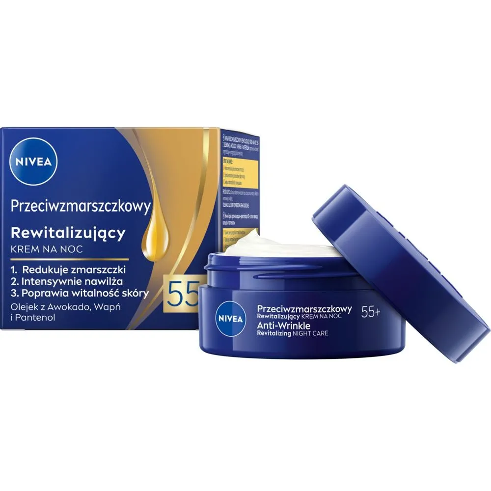 Nivea Przeciwzmarszczkowy Rewitalizujący krem na noc 55+ 50 ml