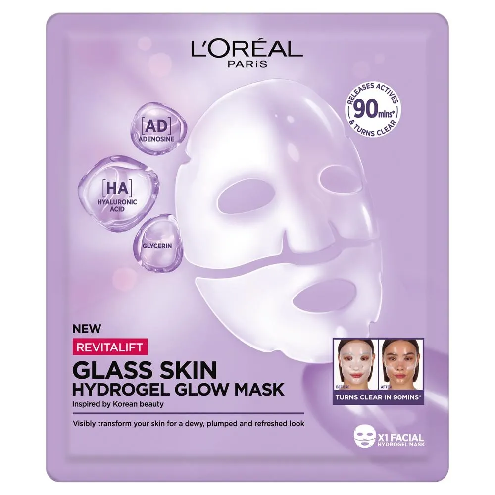 L'Oréal Paris Revitalift Glass Skin Hydrożelowa maska rozświetlająca 25 g