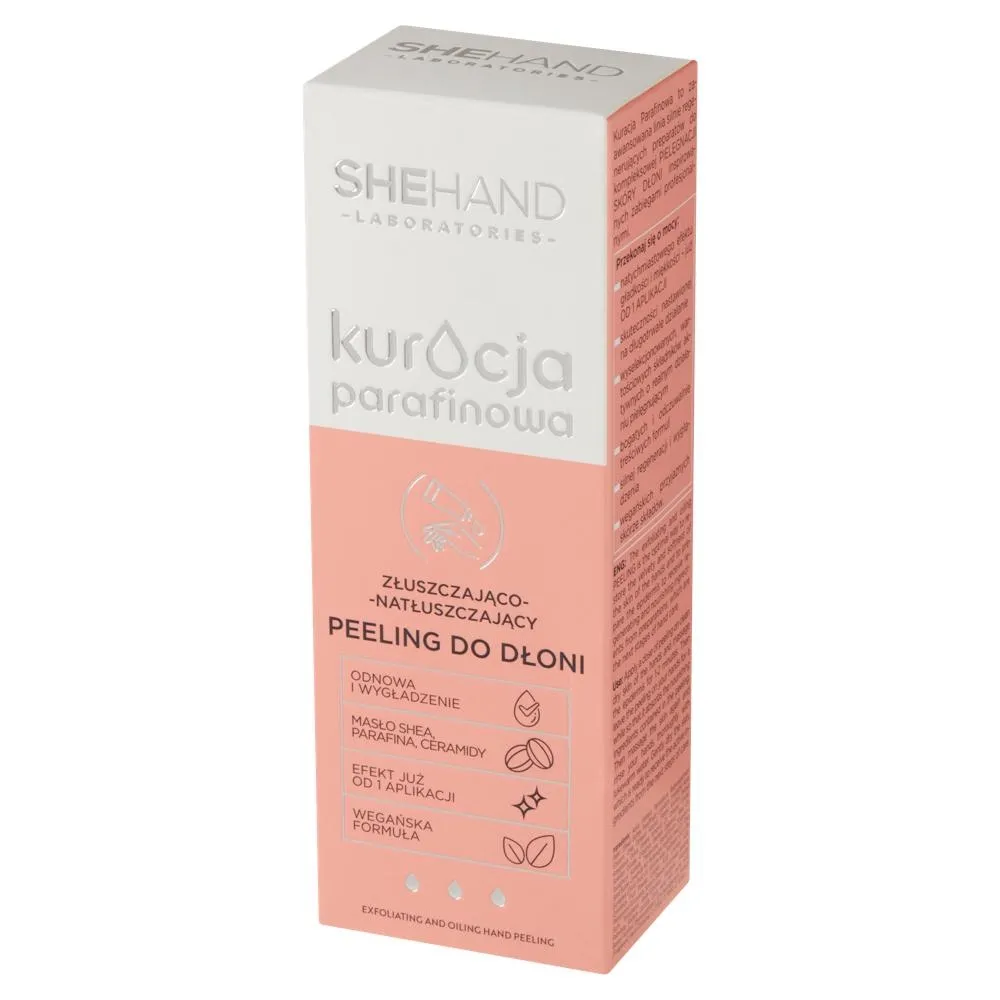 SheHand Kuracja Parafinowa Złuszczająco-natłuszczający peeling do dłoni 75 g