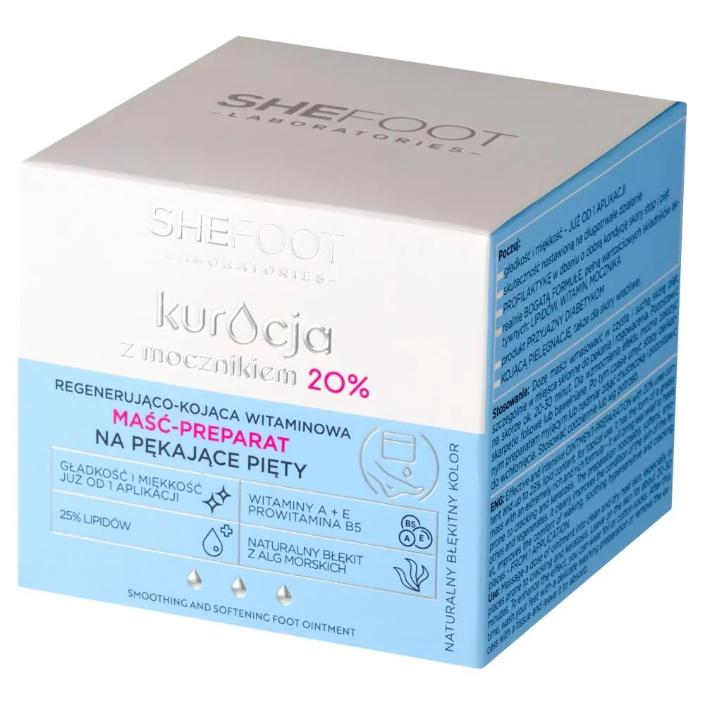 SheFoot Kuracja z Mocznikiem Regenerująco-kojąca witaminowa maść-preparat na pękające pięty 80 g
