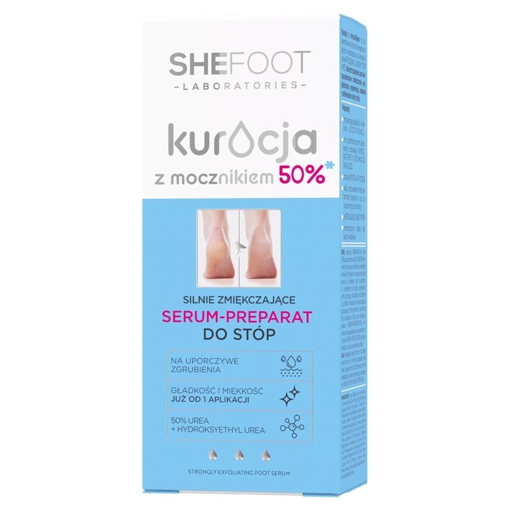 SheFoot Kuracja z Mocznikiem Silnie zmiękczające serum-preparat do stóp 50 ml