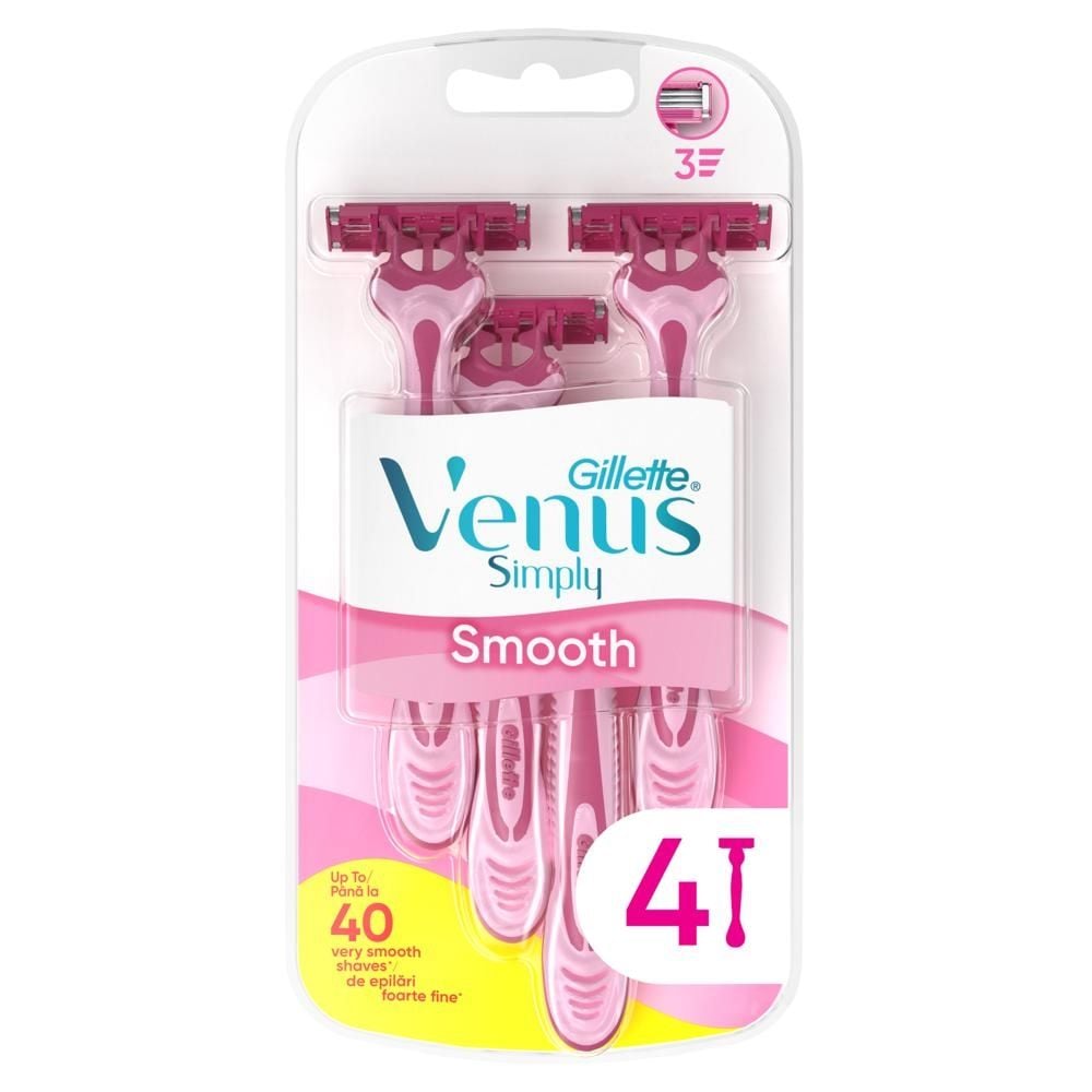 Gillette Venus Comfort Smooth Maszynki Jednorazowe Do Golenia, Opakowanie 4 Sztuk