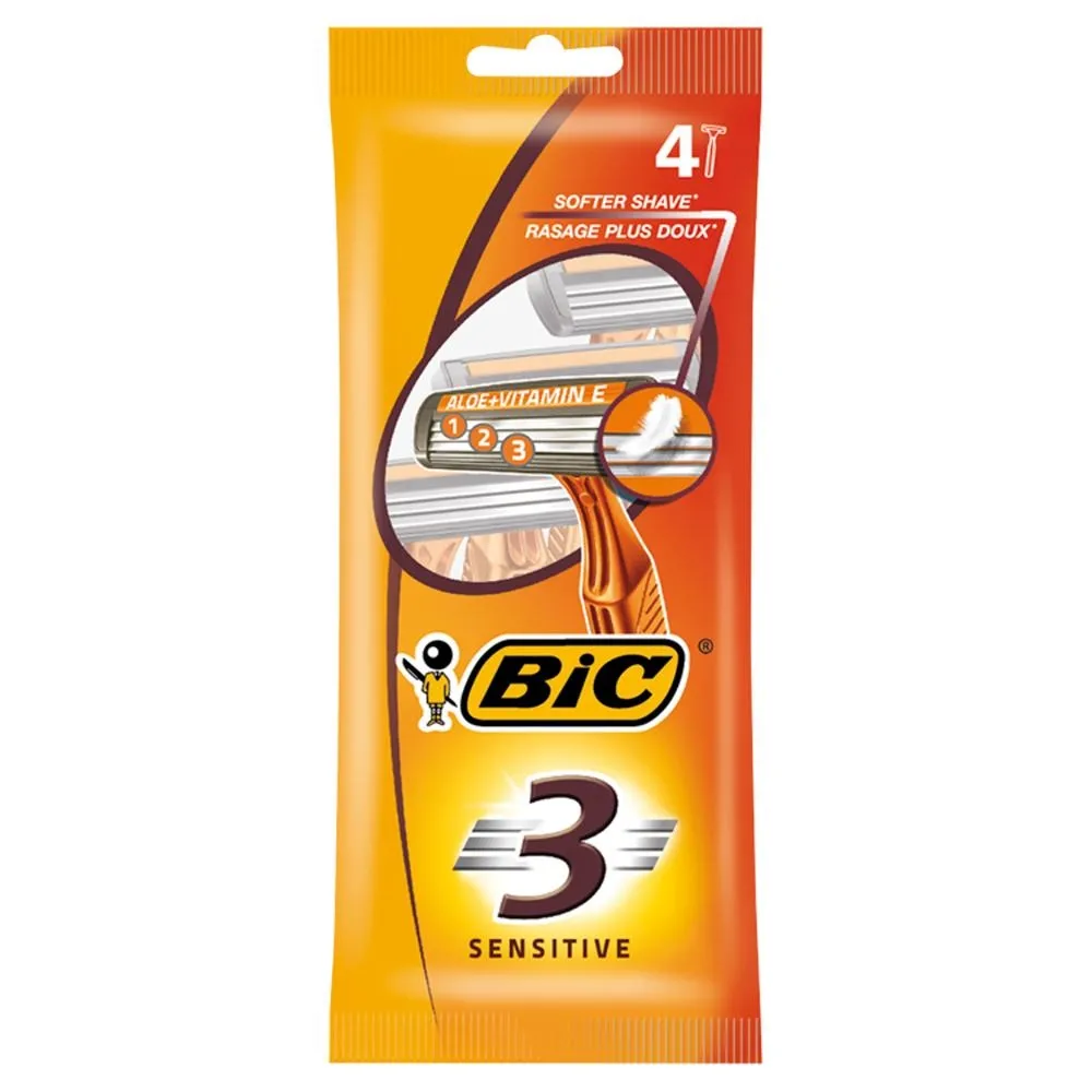 BiC 3 Sensitive 3 ostrzowa maszynka do golenia 4 sztuki